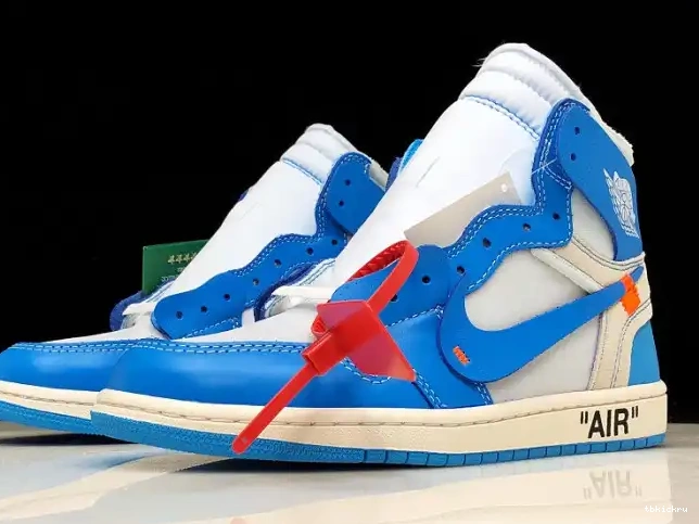 Cheap TBK 1 Off-White Jordan Blue UNC AQ0818-148 Powder Air 0413